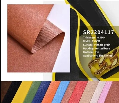 Cuir artificial sintètica de PVC per a folre de sabates