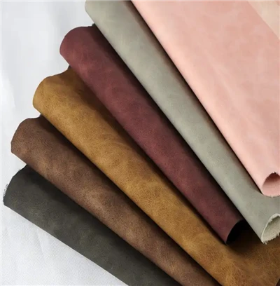 Material de pell sintètica de PU de camussa a base d'aigua per a la bossa de sabates