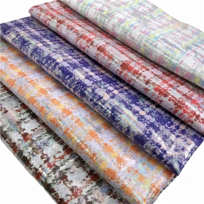 Lluita d'holograma estampada amb lluentons de colors per a la decoració de l'escenari per fabricar bosses de tela