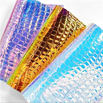 Pel·lícula protectora de plàstic de PVC reflectant làser Pedra en relleu PVC de pell sintètica artificial Teixit impermeable per decorar